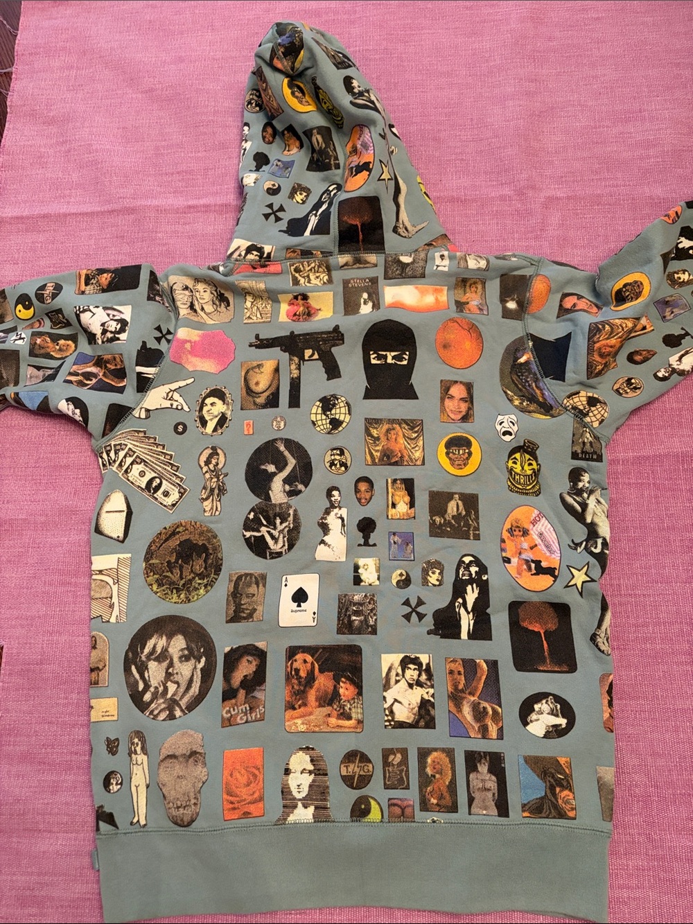 Supreme Thrills graphic photo collage hoodie from 2017. Great condition. - Picture 4 of 4